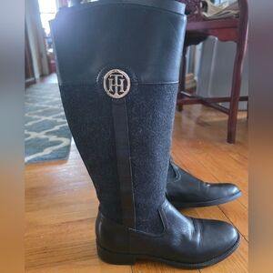 Tommy Hilfiger Black Knee-High Boots